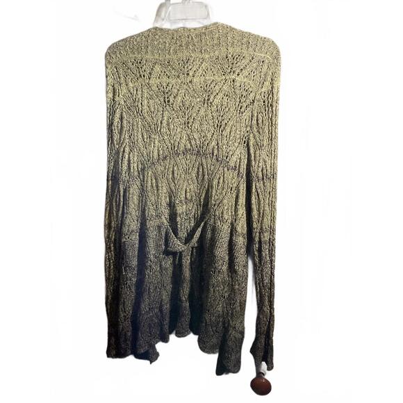 ZoZo Women's Silk/ Cotton Blend Open Knit Cardigan - XL Boho - Picture 8 of 11
